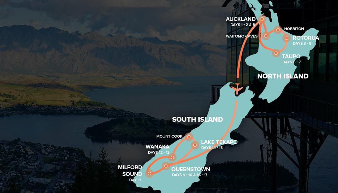 Neuseeland karte